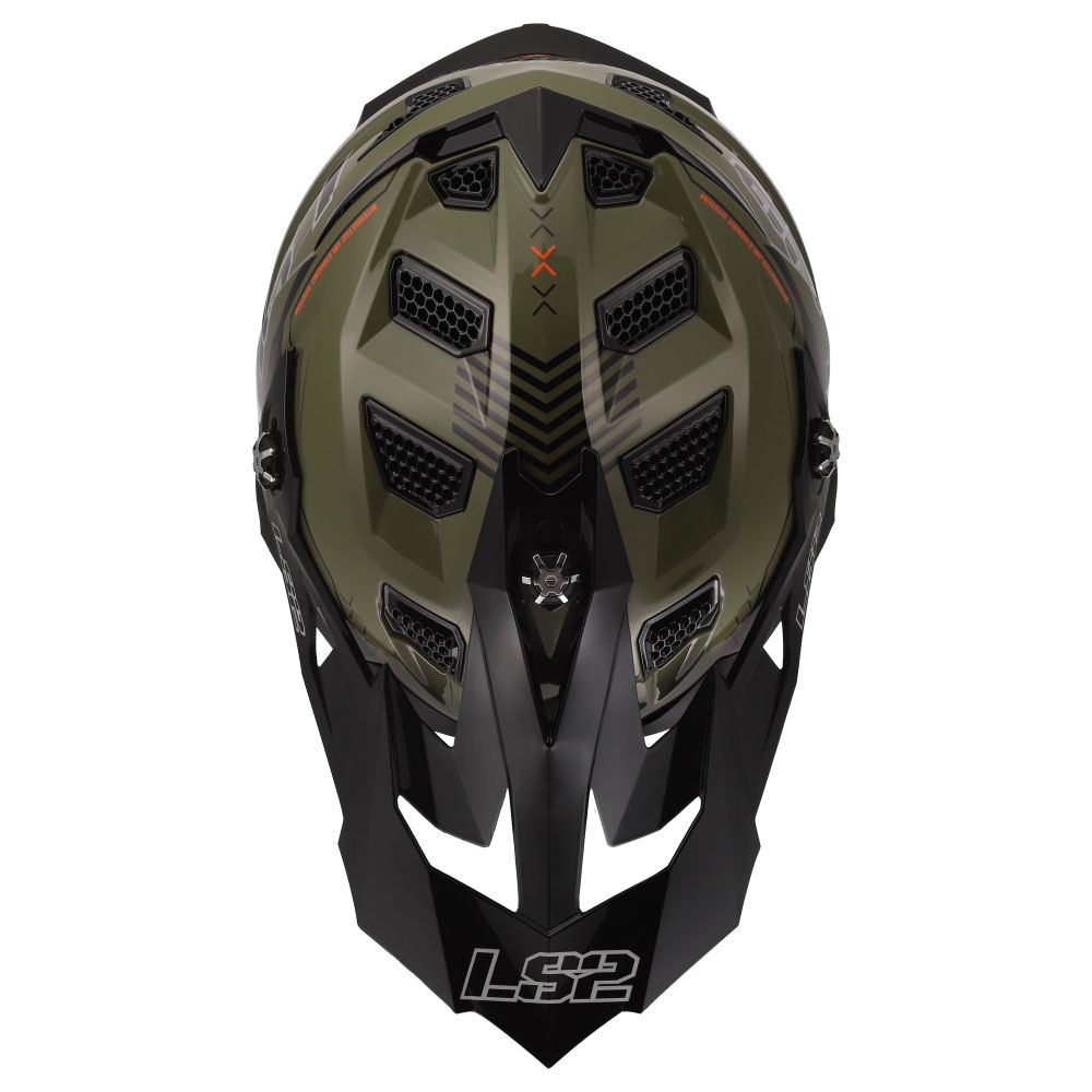 LS2 Subverter EVO Battalion Full Face MX Offroad Helmet Gloss Green/Black - Image 7