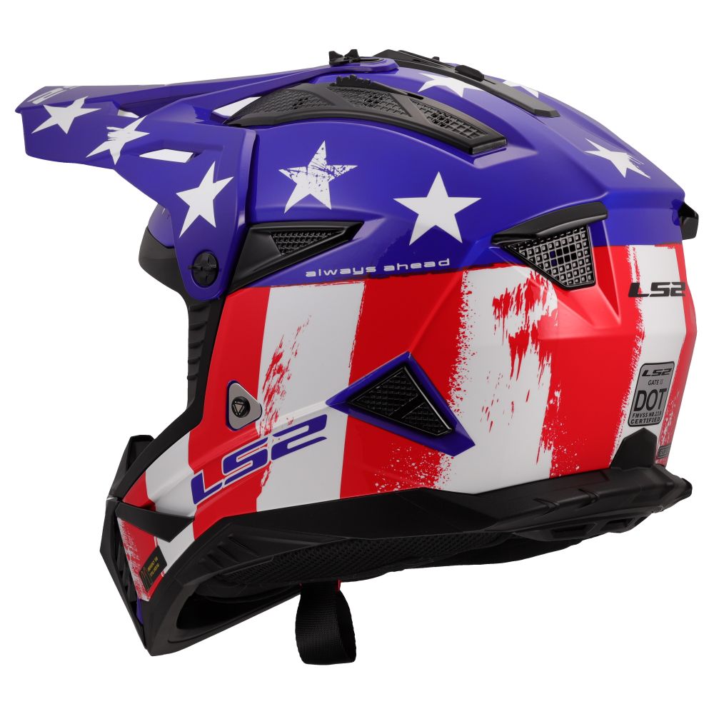 LS2 Gate II Battle Scar Full Face MX Offroad Helmet - Pick Size & Color - Image 11