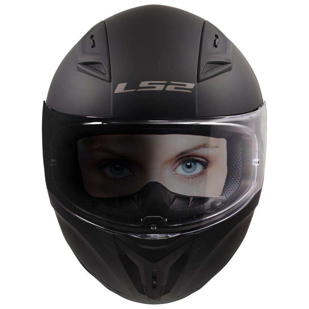 LS2 Centric Shift Solid Matte Black Full Face Street Motorcycle Helmet - Image 4