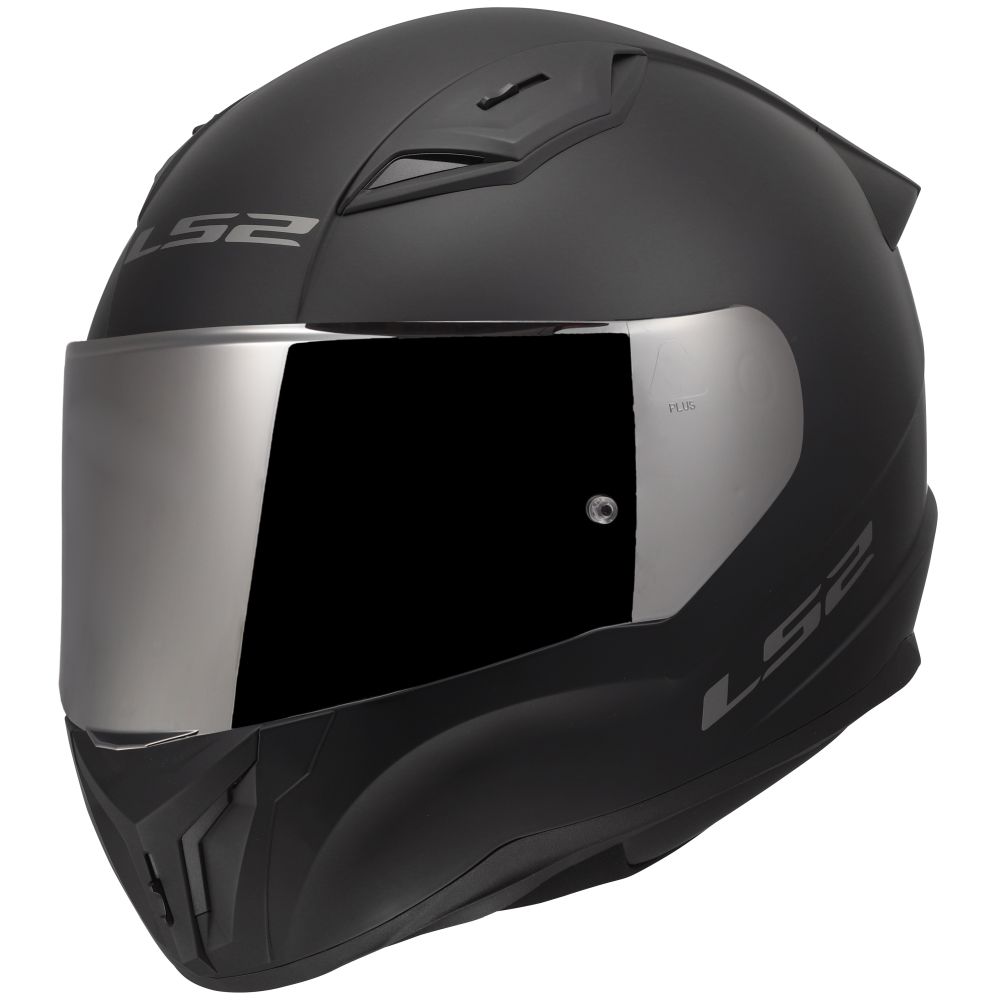 LS2 Centric Mercury Solid Matte Black Full Face Street Motorcycle Helmet - Image 3
