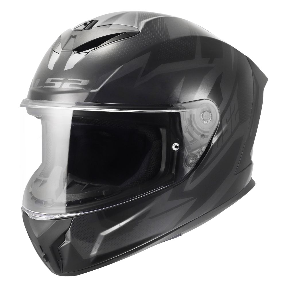 LS2 Rapid III Xtrem Matte Black/Gray Full Face Street Motorcycle Helmet - Image 3