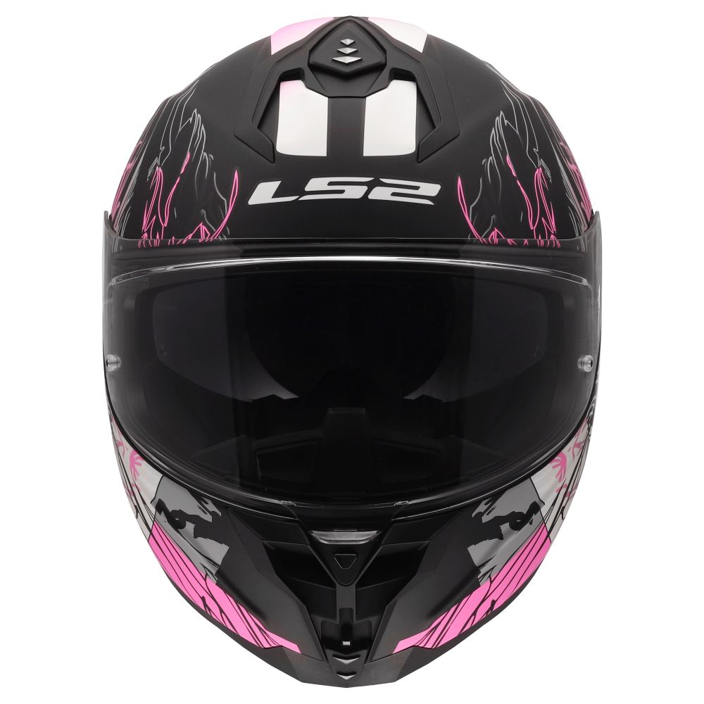 LS2 Challenger II Darflo Full Face Street Motorcycle Helmet Matte Black/Pink - Image 5