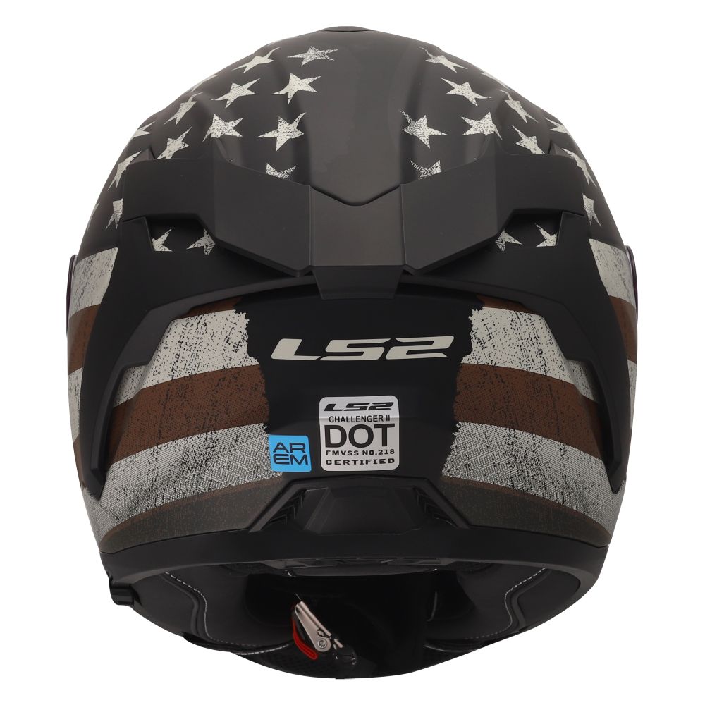LS2 Challenger II Battleborn Full Face Street Helmet Matte Black/Rust/Stone - Image 6