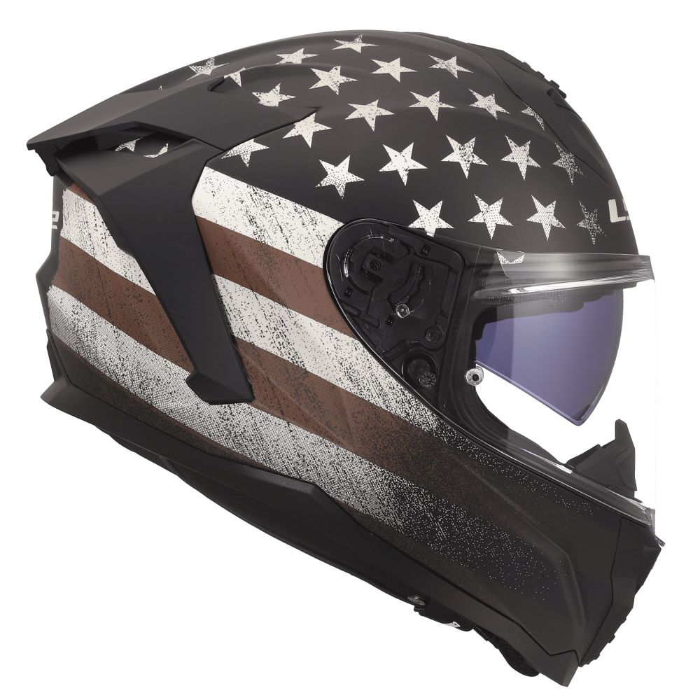 LS2 Challenger II Battleborn Full Face Street Helmet Matte Black/Rust/Stone - Image 8