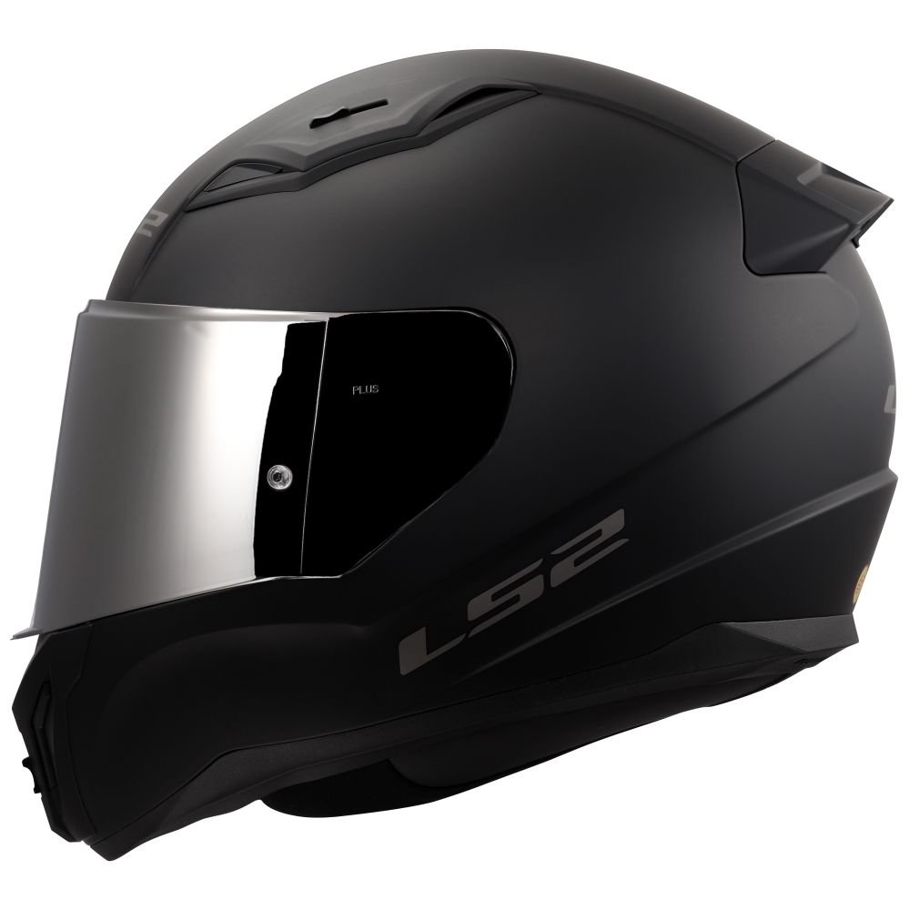 LS2 Centric Mercury Solid Matte Black Full Face Street Motorcycle Helmet - Image 4