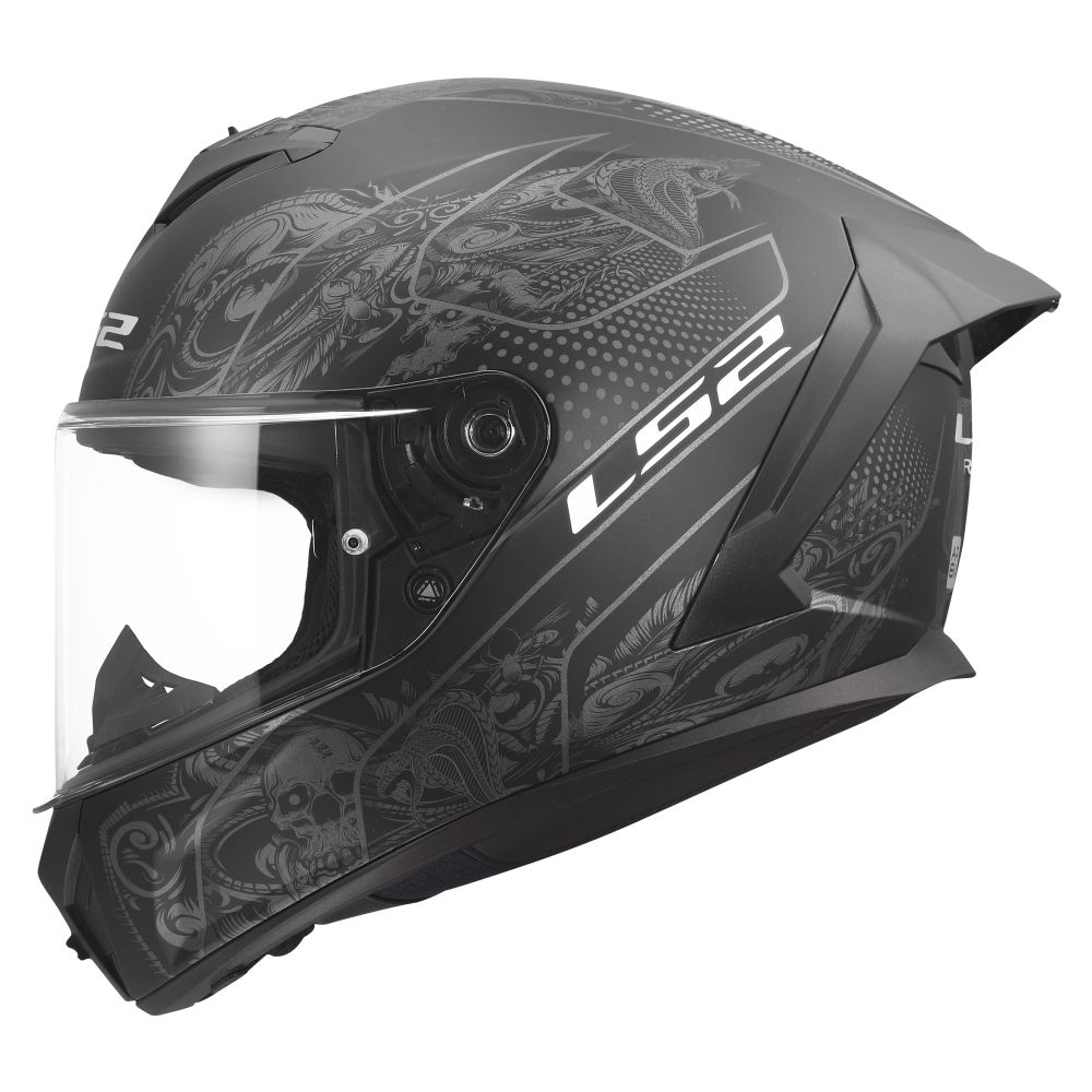 LS2 Rapid III Crypt Matte Black Full Face Street Motorcycle Helmet - Pick Size - Image 4