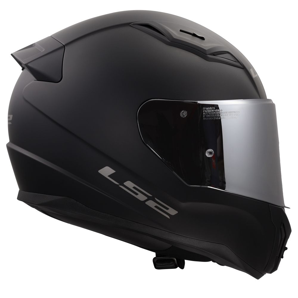 LS2 Centric Mercury Solid Matte Black Full Face Street Motorcycle Helmet - Image 6