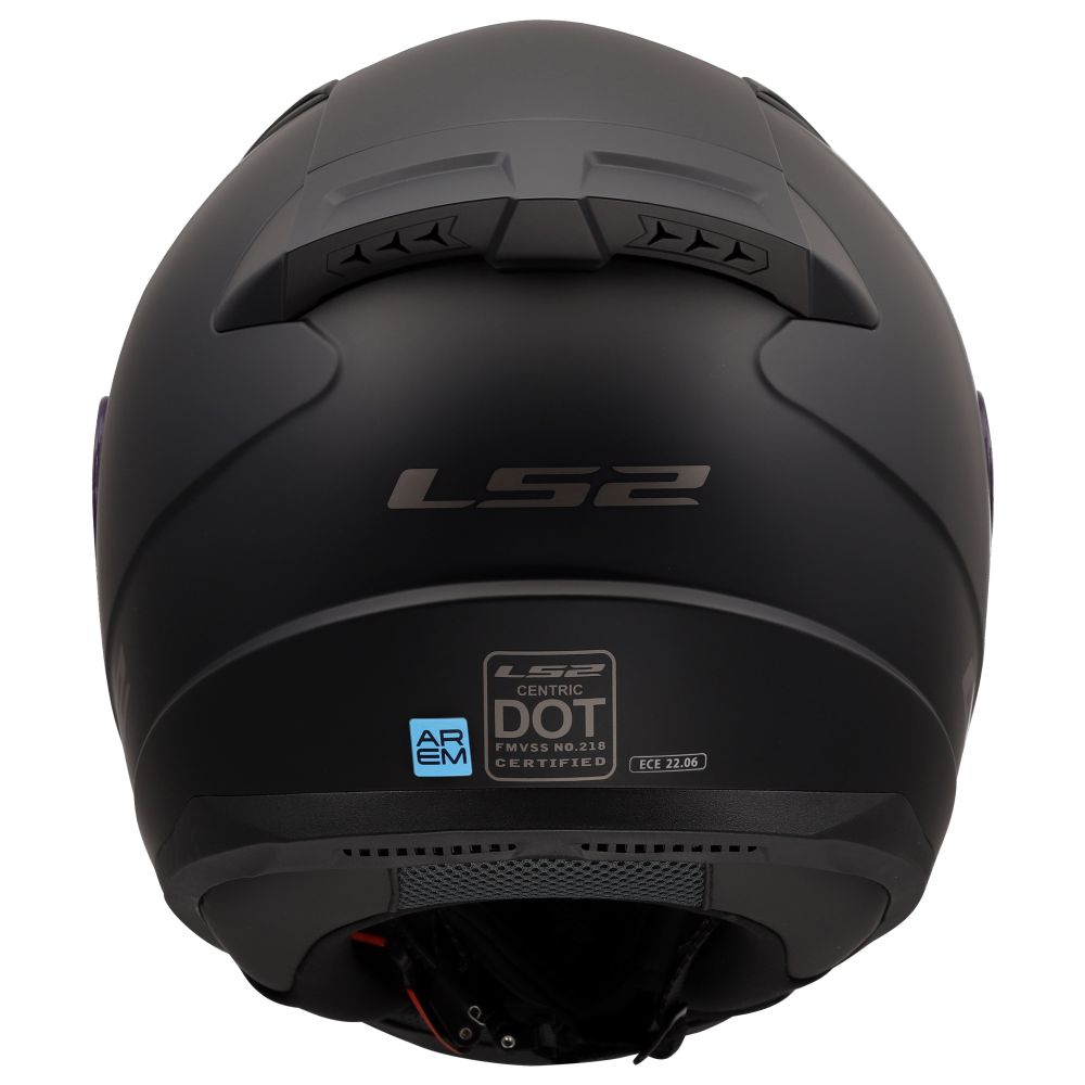 LS2 Centric Shift Solid Matte Black Full Face Street Motorcycle Helmet - Image 8