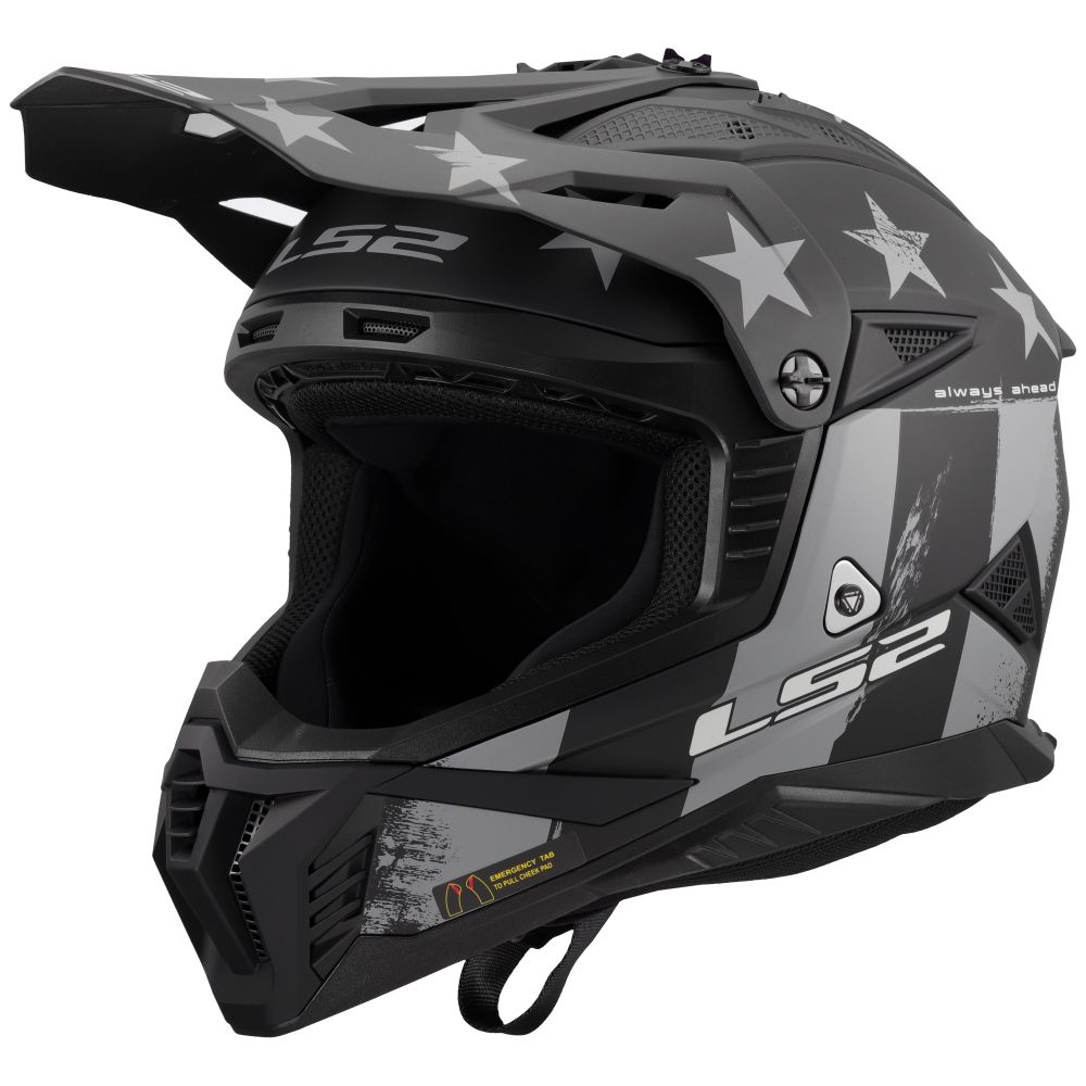 LS2 Gate II Battle Scar Full Face MX Offroad Helmet - Pick Size & Color - Image 3