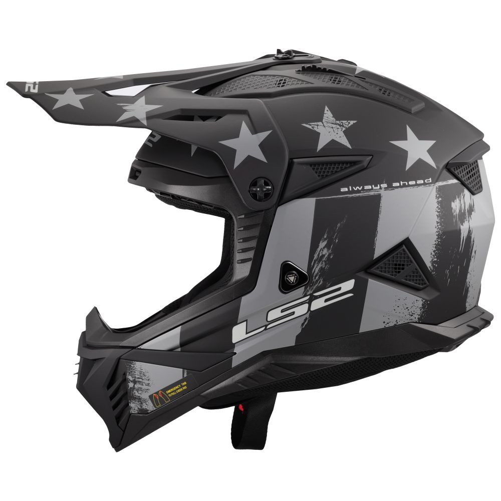 LS2 Gate II Battle Scar Full Face MX Offroad Helmet - Pick Size & Color - Image 4