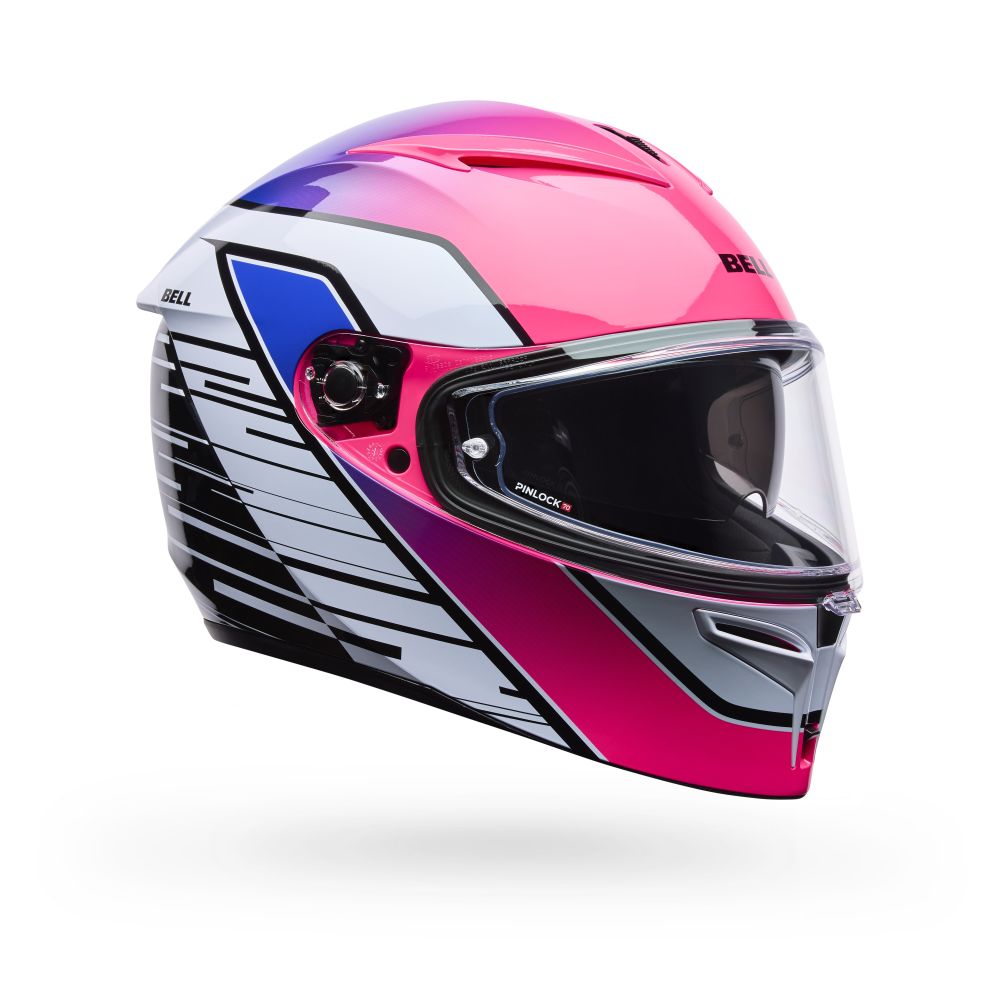 Bell Lithium Mips Transition Full Face Street Motorcycle Helmet Purple/White - Image 3