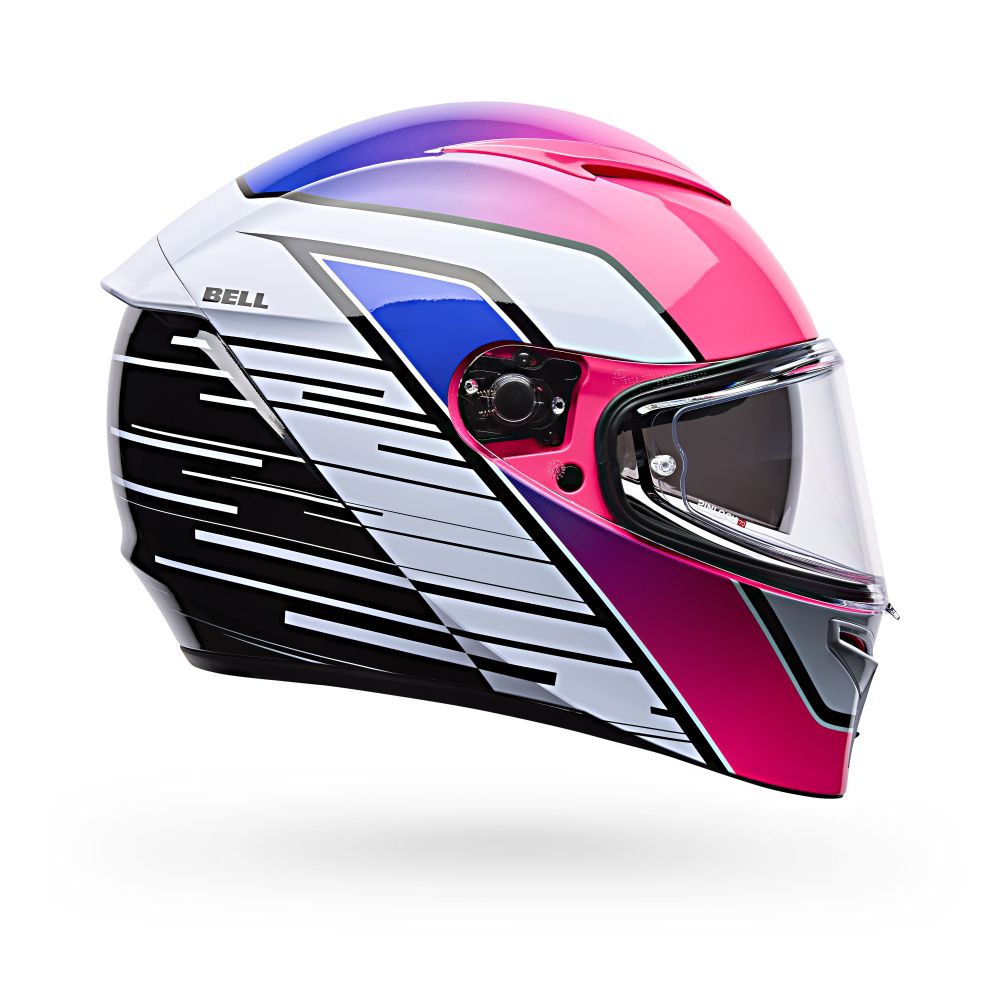 Bell Lithium Mips Transition Full Face Street Motorcycle Helmet Purple/White - Image 5