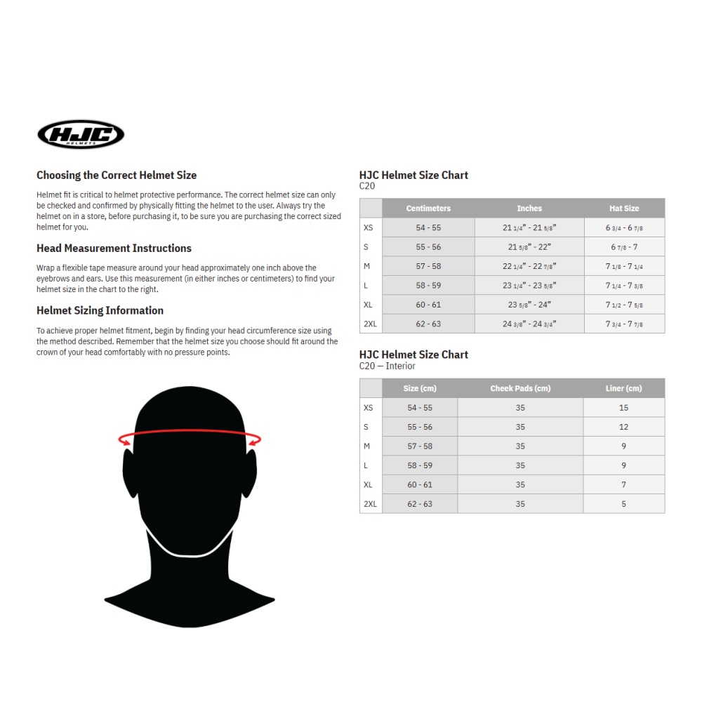 Hjc C20 Half Face Street Motorcycle Helmet - Pick Size & Color - Image 2