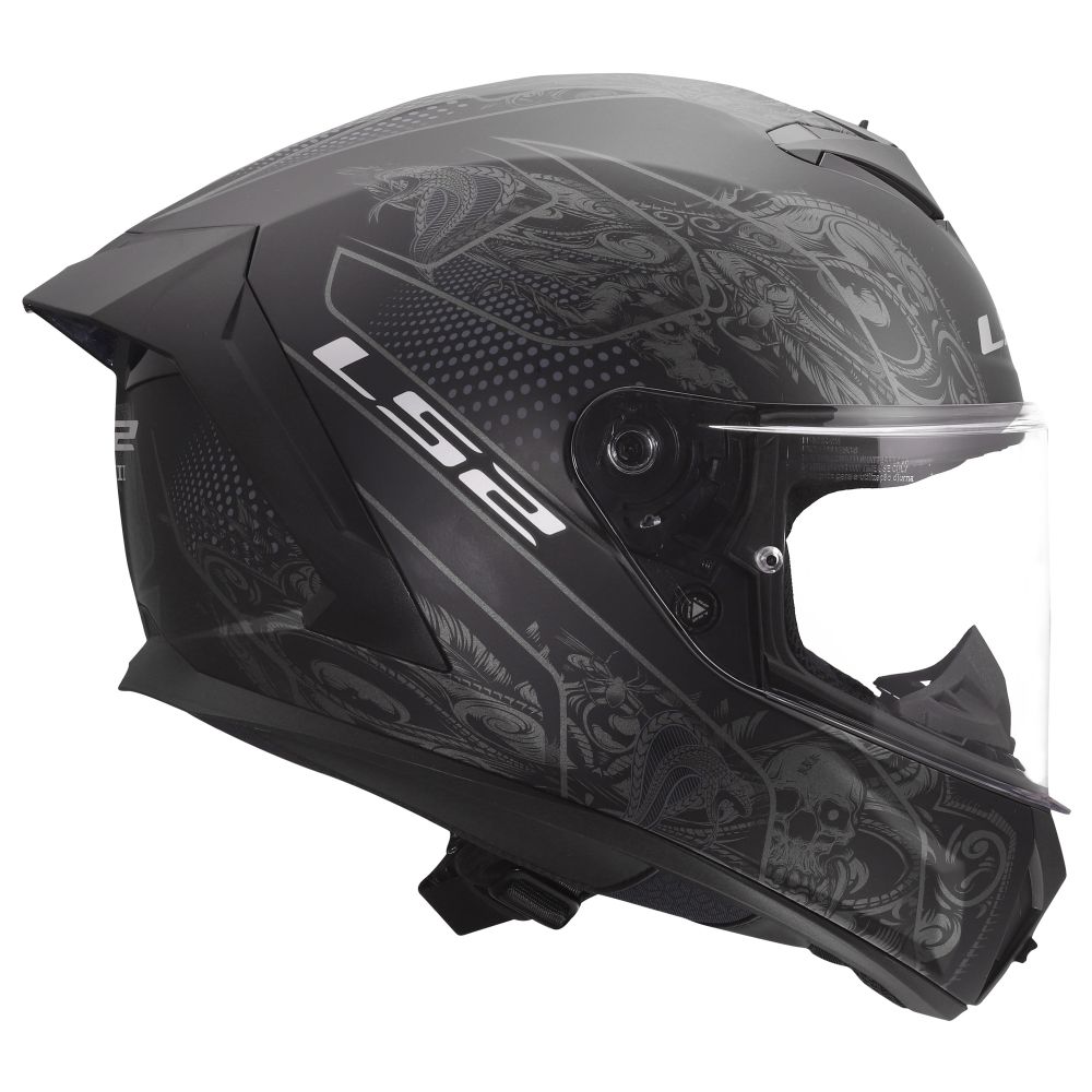 LS2 Rapid III Crypt Matte Black Full Face Street Motorcycle Helmet - Pick Size - Image 7