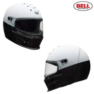 Bell Eliminator Carbon Diverge Street Motorcycle Helmet Matte Black/White