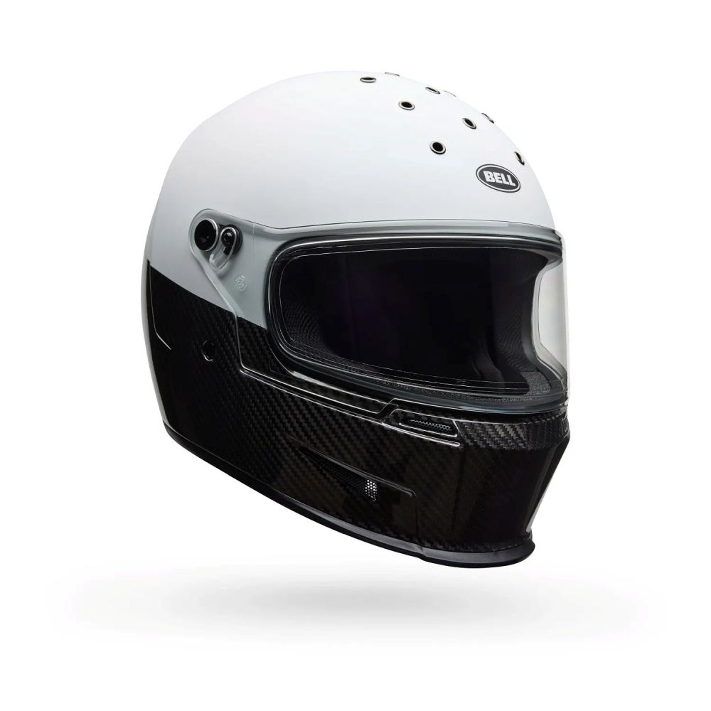 Bell Eliminator Carbon Diverge Street Motorcycle Helmet Matte Black/White - Image 3