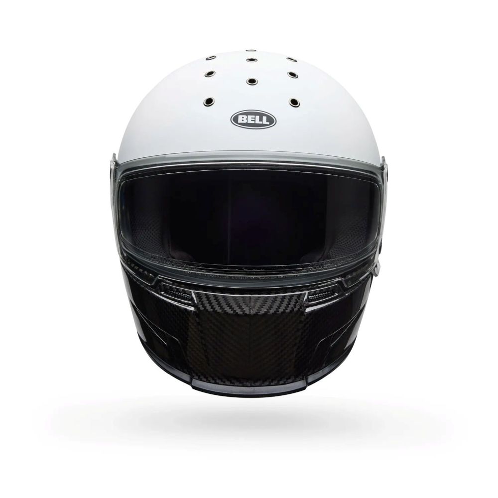 Bell Eliminator Carbon Diverge Street Motorcycle Helmet Matte Black/White - Image 4