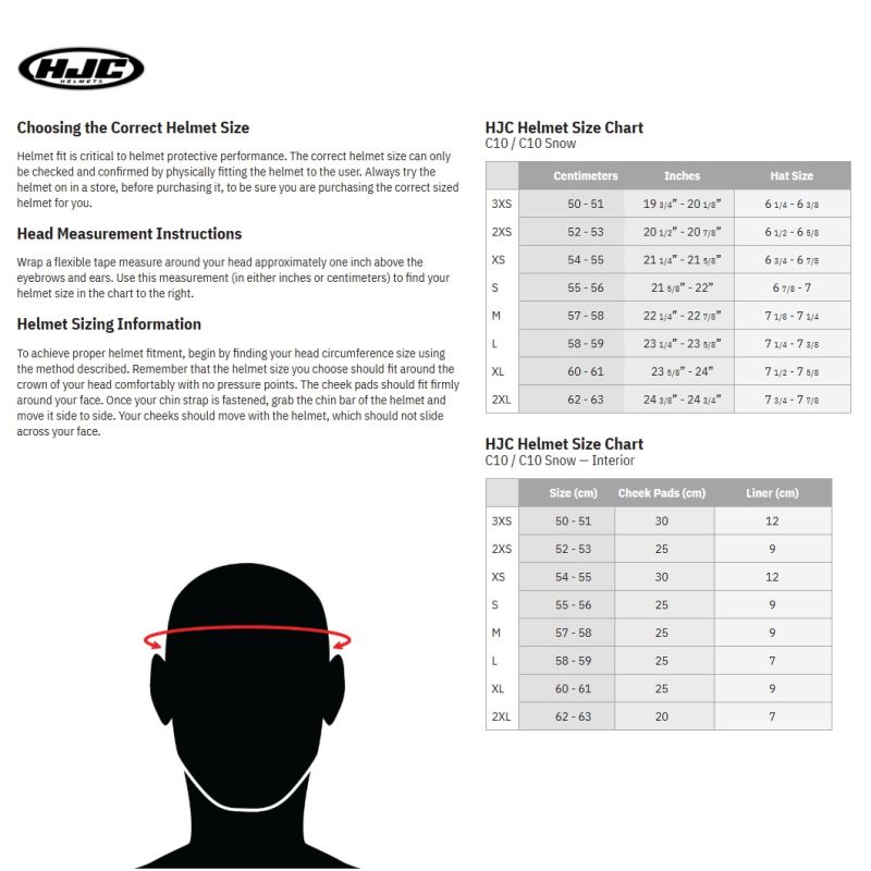 HJC C10 Fop Full Face Street Motorcycle Helmet - Pick Size/Color - Image 2