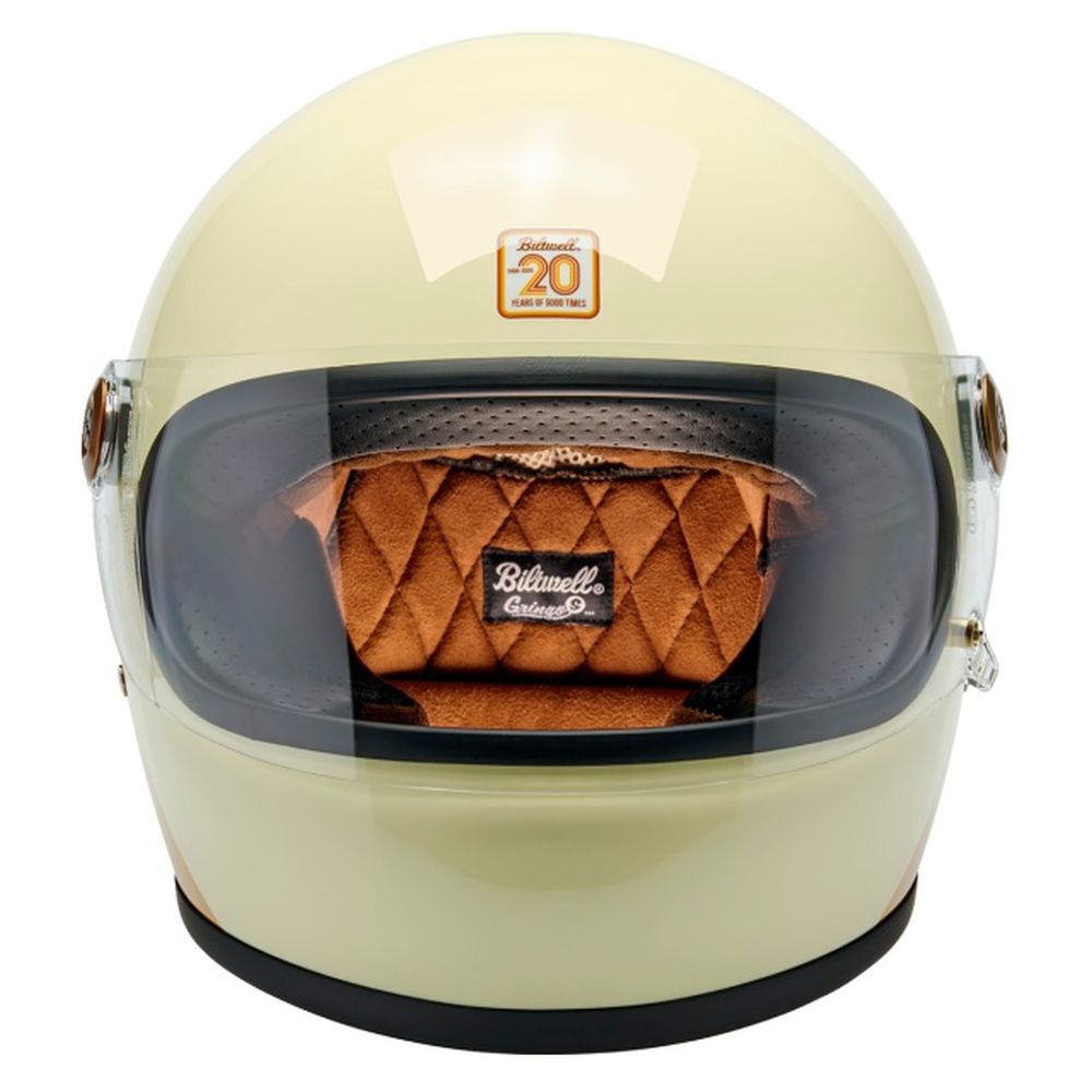 Biltwell Gringo S 20th Anniversary Full Face Motorcycle Helmet Off-White/Multi - Image 5