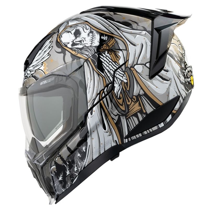 Icon Ultraflite Nuestra Señora DOT Full Face Motorcycle Helmet - Pick Size/Color - Image 5