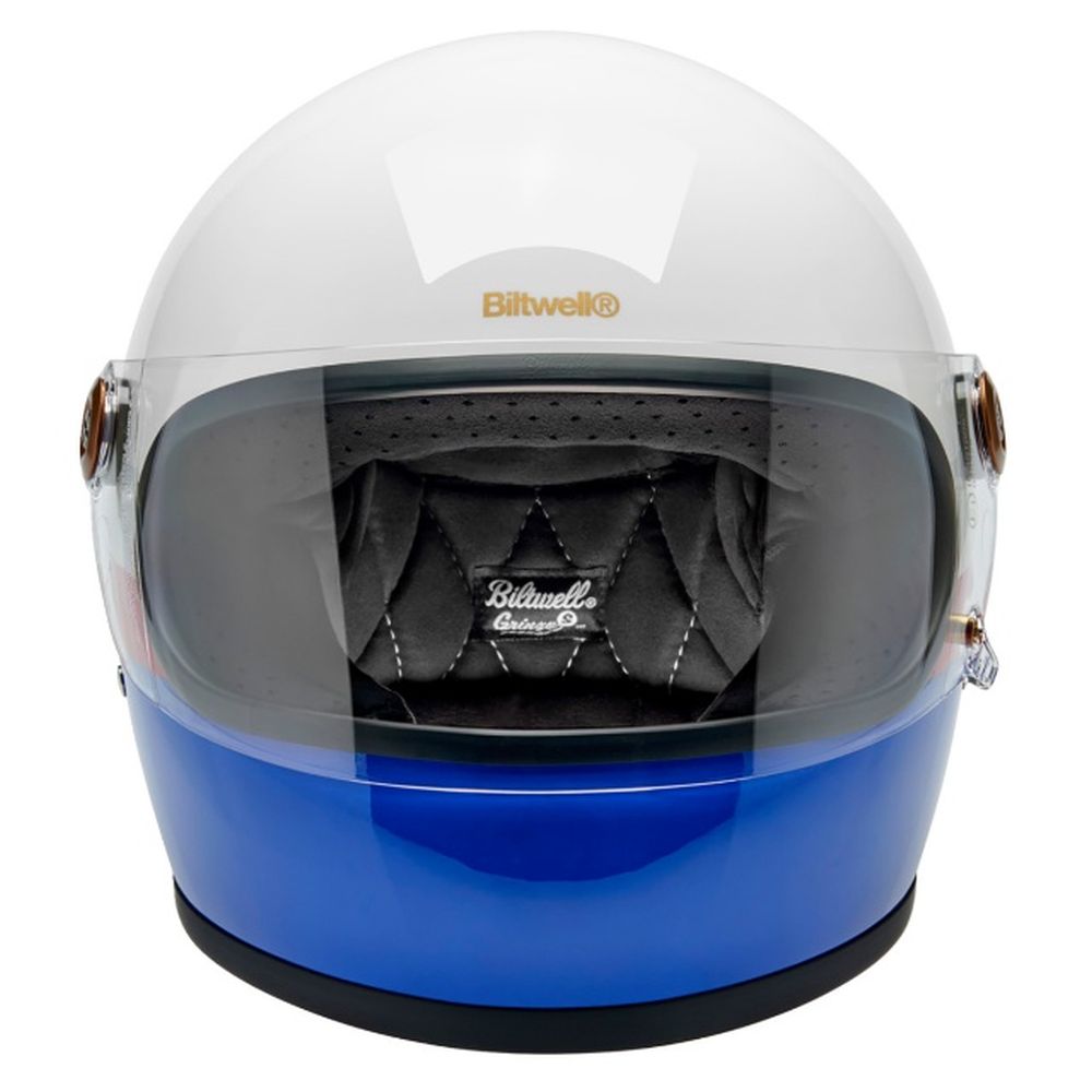 Biltwell Gringo S Apex Full Face Street Motorcycle Helmet White/Red/Blue - Image 5