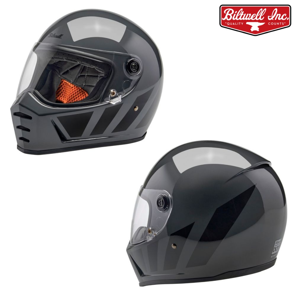 Biltwell Lane Splitter Inertia Full Face Street Motorcycle Helmet Storm Gray