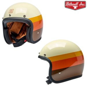 Biltwell Bonanza 20th Anniversary Open Face Motorcycle Helmet Off-White/Multi