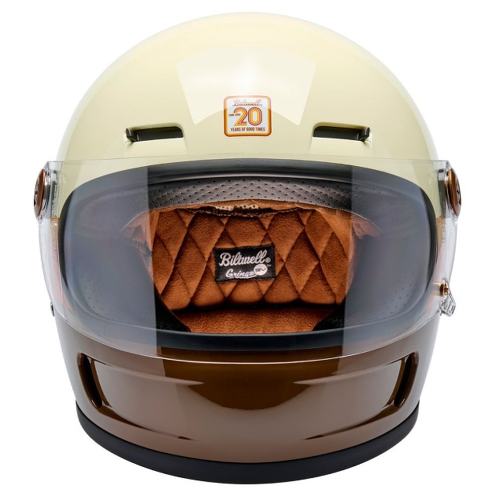 Biltwell Gringo SV 20th Anniversary Full Face Motorcycle Helmet Off-White/Multi - Image 5