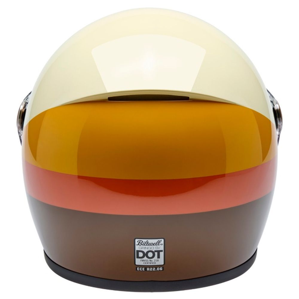 Biltwell Gringo SV 20th Anniversary Full Face Motorcycle Helmet Off-White/Multi - Image 8