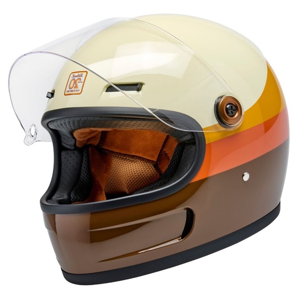 Biltwell Gringo SV 20th Anniversary Full Face Motorcycle Helmet Off-White/Multi - Image 4