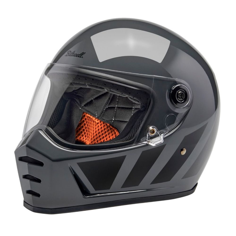 Biltwell Lane Splitter Inertia Full Face Street Motorcycle Helmet Storm Gray - Image 3