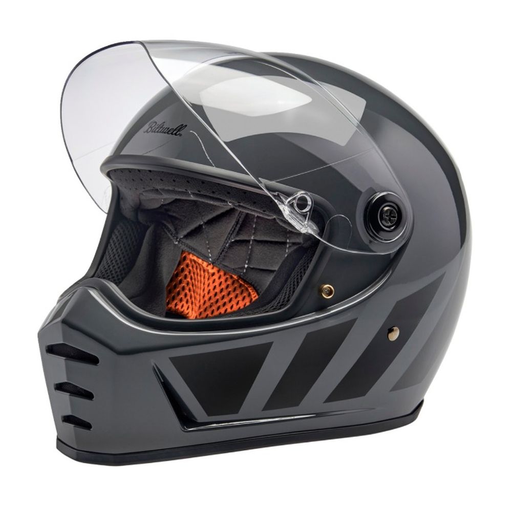 Biltwell Lane Splitter Inertia Full Face Street Motorcycle Helmet Storm Gray - Image 4