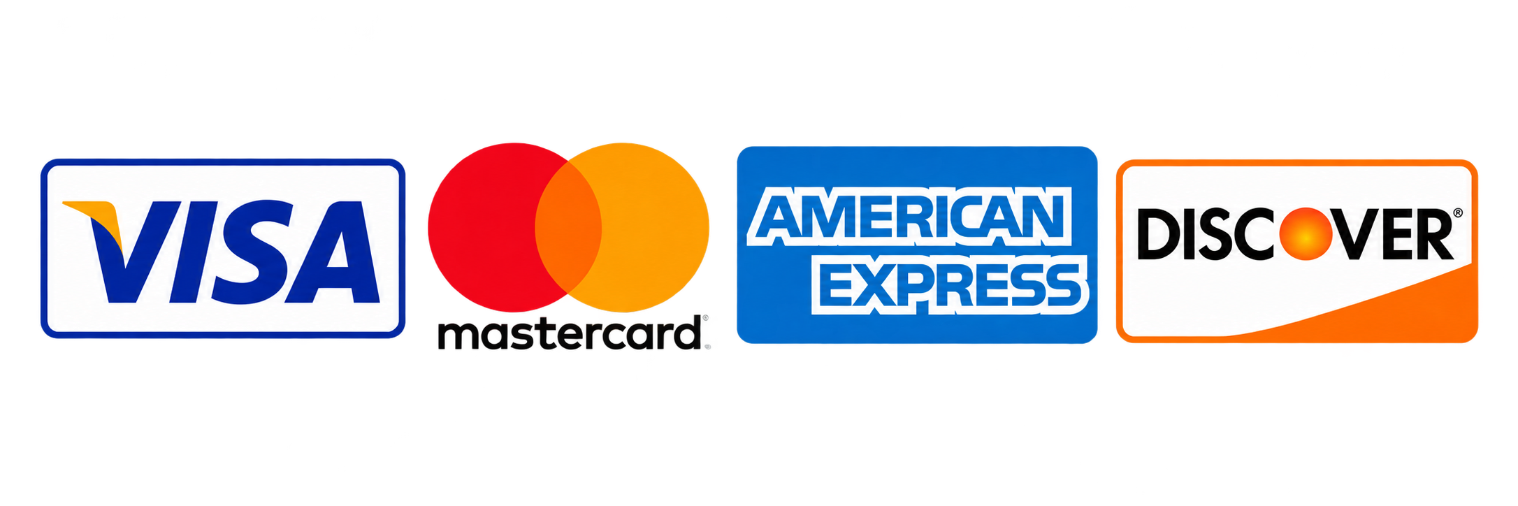 Accepted credit cards